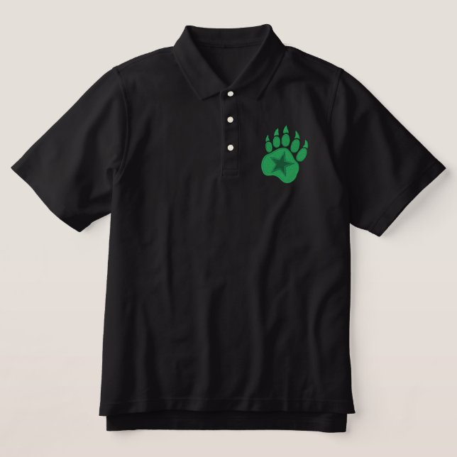 Bear Paw Wild Star Embroidery Embroidered Polo Shirt (Design Front)