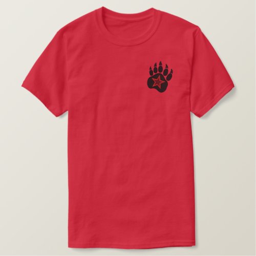 Bear Paw Wild Star Embroidery Embroidered T_Shirt