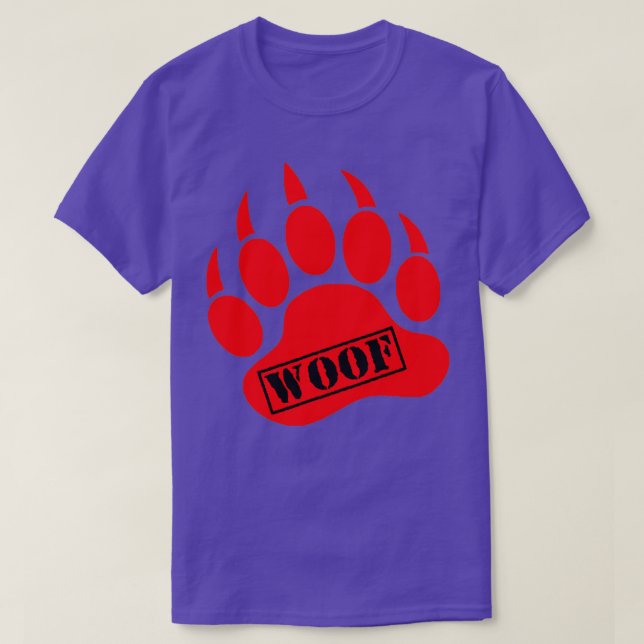Bear Paw Woof T-Shirt (Design Front)