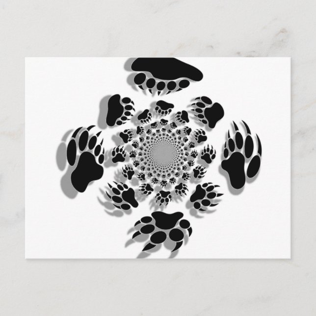 Bear Paws Postcard (Front)