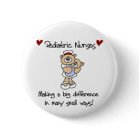 Bear Pediatric Nurses T-shirts and Gifts Button