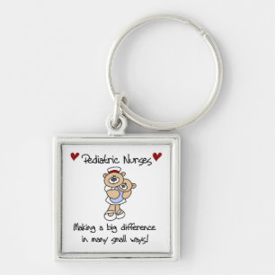 Bear Pediatric Nurses T-shirts and Gifts Keychain