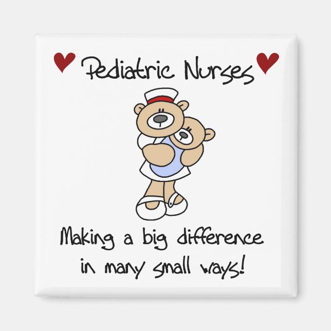 Bear Pediatric Nurses T-shirts and Gifts Magnet (Front)