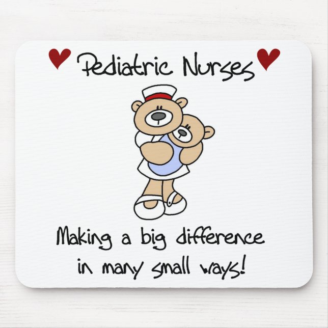 Bear Pediatric Nurses T-shirts and Gifts Mouse Pad (Front)