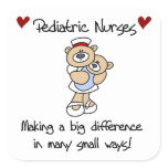 Bear Pediatric Nurses T-shirts and Gifts Square Sticker