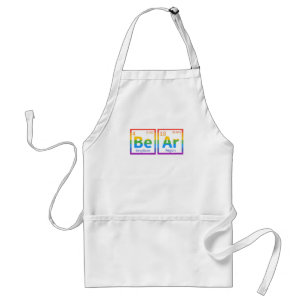 Bear Periodic Table Gay Bear LGBT Pride Rainbow Fo Adult Apron