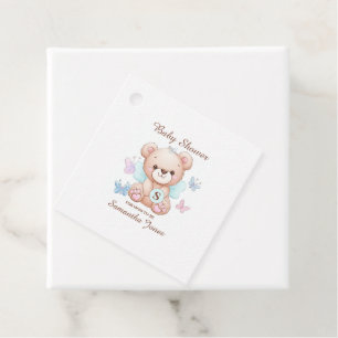Bear Personalized Baby Shower Favor Tags