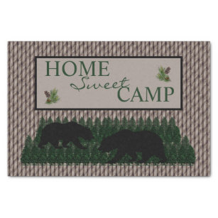 Bear Pine Forest Home Sweet Camp\ Tissue Paper