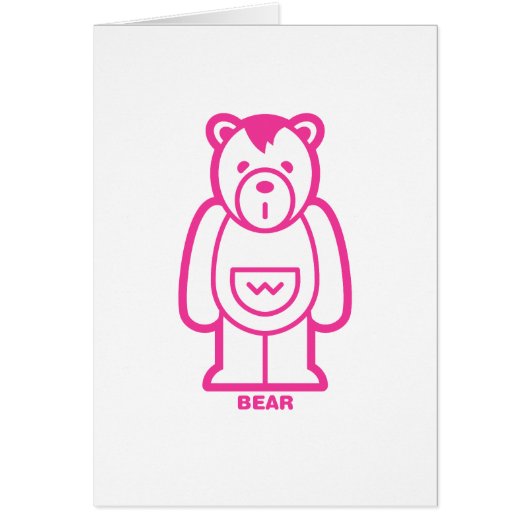 Bear (Pink) Cards (Front)