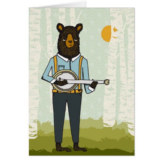 Bear Playing Banjo Cards (Front)