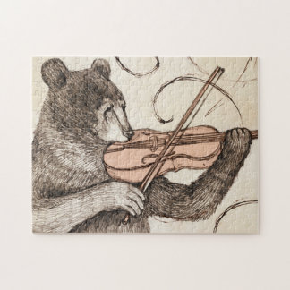 Bear Playing Violin Jigsaw Puzzle
