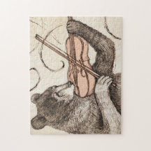 Bear Playing Violin Jigsaw Puzzle