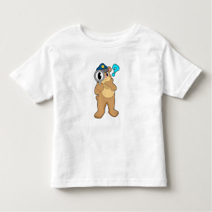 Bear Police officer Magnifying glass Toddler T-shirt