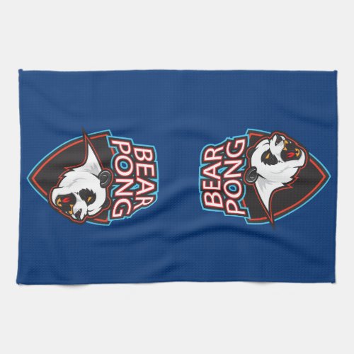 Bear Pong Beer Pong Kitchen Towel