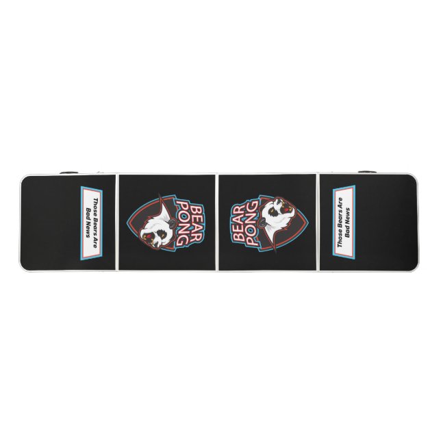Bear Pong Panda Logo Custom Beer Pong Table (Top)