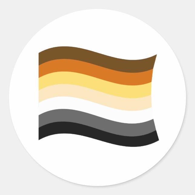 Bear Pride Banner Classic Round Sticker (Front)