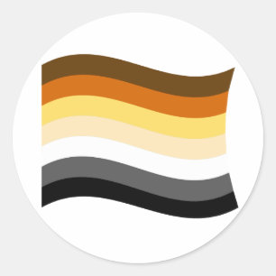 Bear Pride Banner Classic Round Sticker