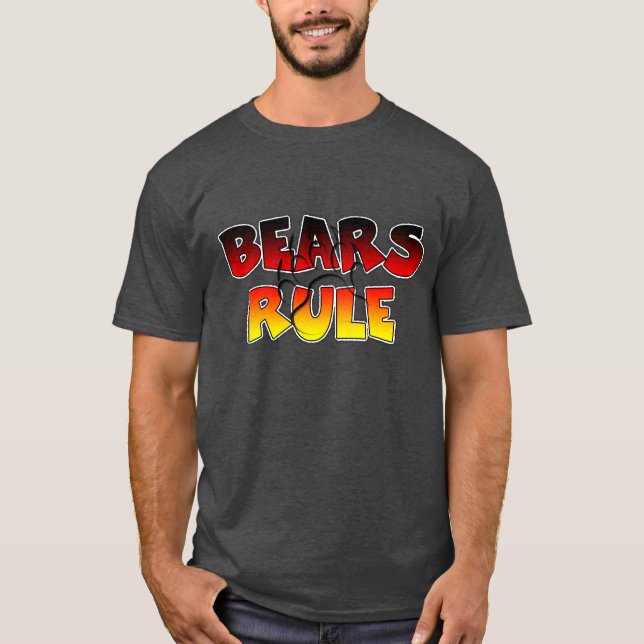 Bear Pride Bear Paw Bears Rule T-Shirt (Front)