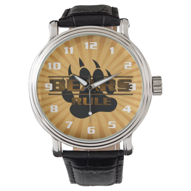 Bear Pride Bears Rule Bear Paw Watch (Front)