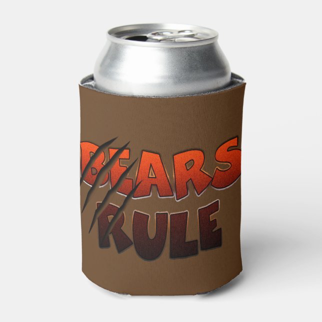 Bear Pride Bears Rule Claw Marks Can Cooler (Can Front)