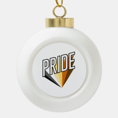 Bear Pride Burst Ceramic Ball Christmas Ornament