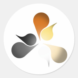 BEAR PRIDE BURST CLASSIC ROUND STICKER