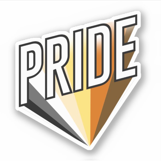 Bear Pride Burst Sticker (Front)
