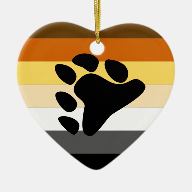 Bear Pride Ceramic Ornament (Front)