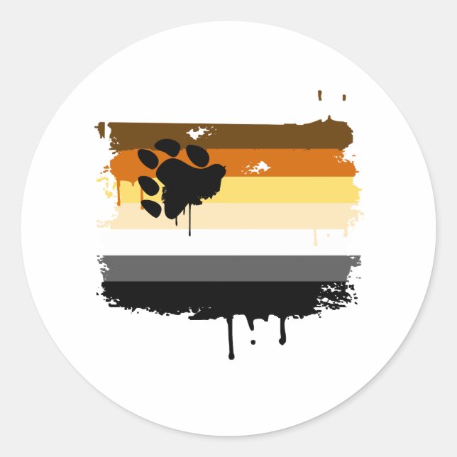 Bear Pride Colors Classic Round Sticker (Front)