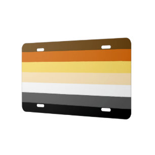 Bear pride colors license plate