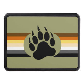 Bear Pride colors stripes and Bear Paw Trailer Hitch Cover