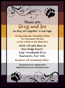 bear wedding invitations zazzle