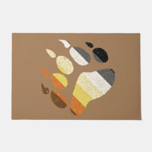 Bear Pride Distressed Paw Doormat