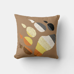 Bear Pride Distressed Paw Throw Pillow