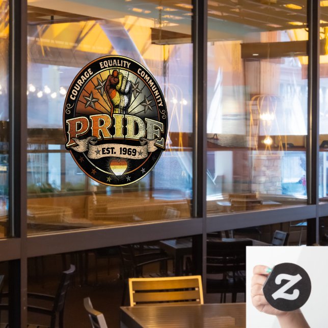 Bear Pride est. 1969 Window Cling (Restaurant Window)