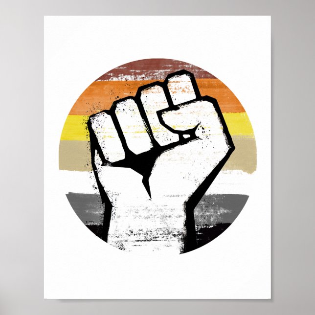 Bear Pride Fist Circle Print (Front)