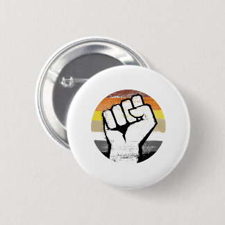 Bear Pride Fist Circle Print Button