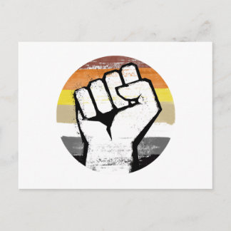 Bear Pride Fist Circle Print Postcard