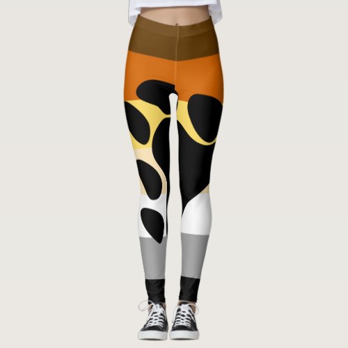 Bear Pride Flag and Paw Leggings