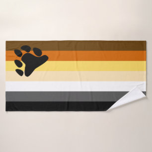 Bear Pride Flag Bath Towel