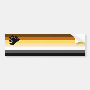 Bear Pride Flag Bumper Sticker