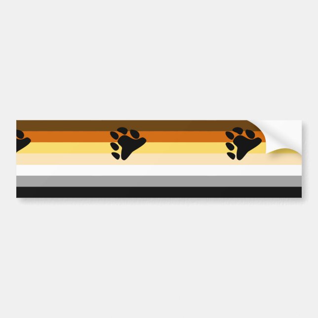 Bear Pride Flag Bumper Sticker (Front)