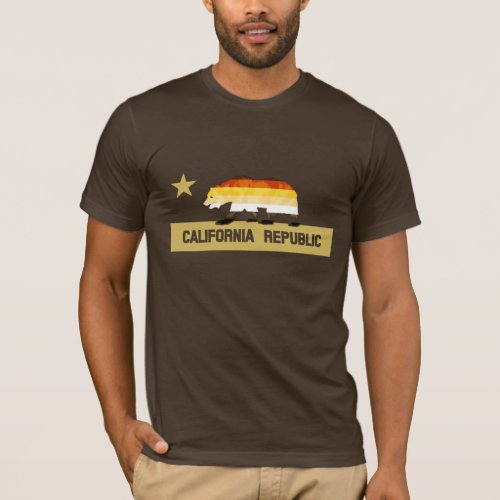 Bear Pride Flag California Bear T_Shirt