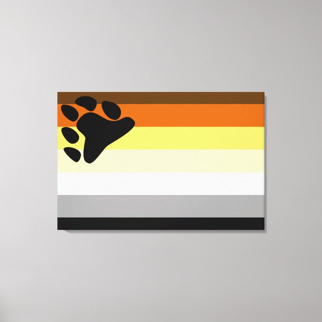 Bear Pride Flag Canvas Print (Front)