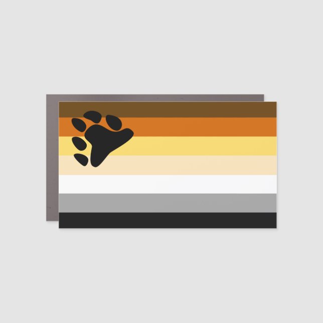 Bear Pride Flag Car Magnet (Front)