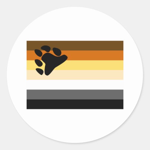 Bear Pride Flag Classic Round Sticker