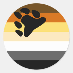 Bear Pride Flag Classic Round Sticker