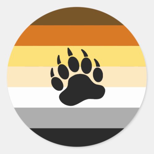 Bear Pride Flag Classic Round Sticker