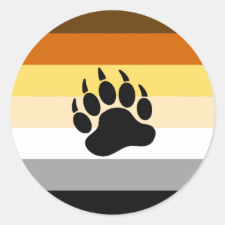 Bear Pride Flag Classic Round Sticker