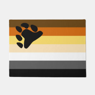 Bear Pride Flag doormat